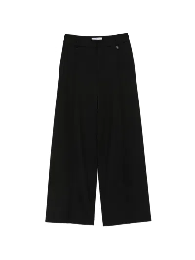 Giuseppe Di Morabito Virgin Wool Wide-leg Trousers In Black