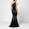 Giuseppe Di Morabito Long Black Lace Semi-transparent Dress