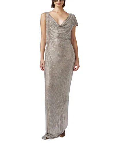 Giuseppe Di Morabito Long Crystal Dress In Gray