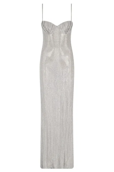 Giuseppe Di Morabito Crystal Embellishment Dress In Gray