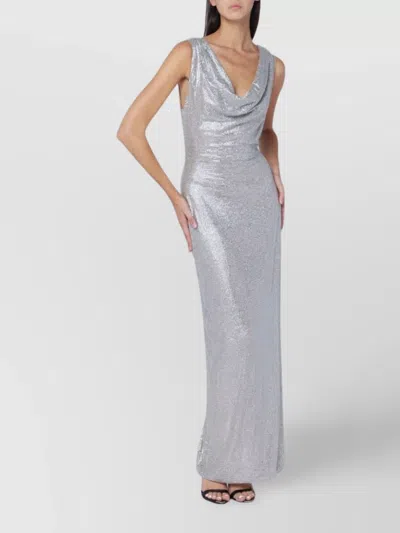 GIUSEPPE DI MORABITO LONG DRESS FEATURING CRYSTALS AND BACK SLIT
