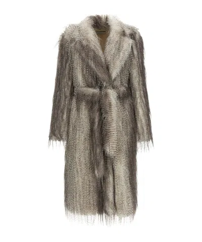 GIUSEPPE DI MORABITO GIUSEPPE DI MORABITO BELTED ECO-FUR COAT