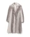 Giuseppe Di Morabito Belted Faux-fur Coat In Gray