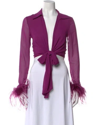 Pre-owned Giuseppe Di Morabito Long Sleeve Top W/ Tags In Purple