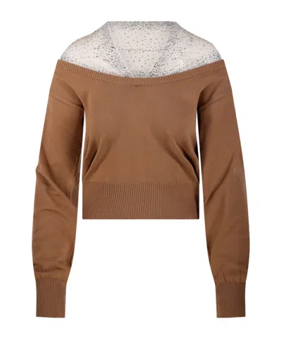 Giuseppe Di Morabito Long-sleeved Knitwear In Brown