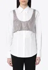Giuseppe Di Morabito Long-sleeved Shirt With Embellished Cropped Top