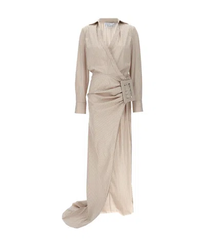GIUSEPPE DI MORABITO BUCKLE-DETAIL MAXI DRESS