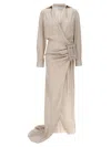 Giuseppe Di Morabito Long Striped Maxi Dress In Neutral