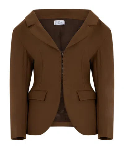Giuseppe Di Morabito Long-sleeved Casual Jacket In Brown