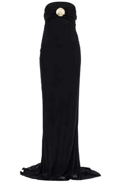 Giuseppe Di Morabito Maxi Abito Con Spilla A Conchiglia In Black