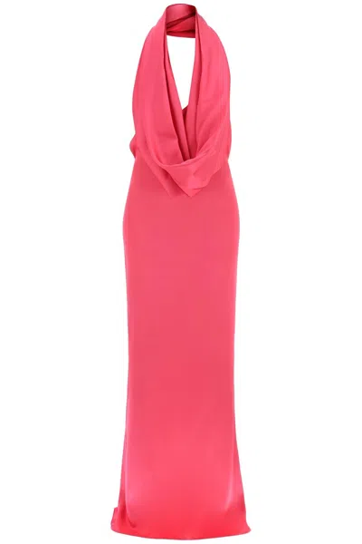 GIUSEPPE DI MORABITO MAXI GOWN WITH BUILT-IN HOOD