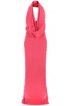 Giuseppe Di Morabito Women's Maxi Gown With Built-in Hood In Pink (fuchsia)