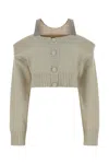 Giuseppe Di Morabito Crystal-embellished Cold-shoulder Cardigan In Neutral