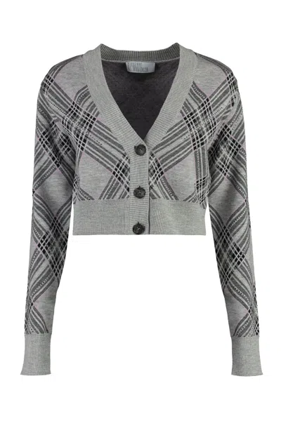 Giuseppe Di Morabito Merino Wool Cardigan In Gray