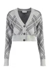 Giuseppe Di Morabito Merino Wool Cardigan In Grey