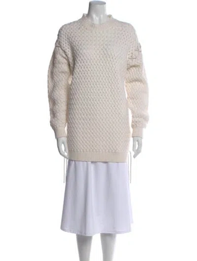 Pre-owned Giuseppe Di Morabito Merino Wool Mock Neck Sweater In Neutral