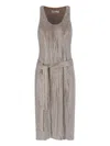 Giuseppe Di Morabito Midi Dress With Rhinestones In Brown
