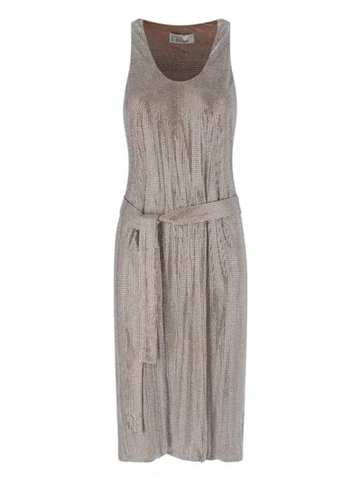 GIUSEPPE DI MORABITO MIDI DRESS WITH RHINESTONES