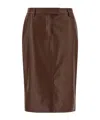 Giuseppe Di Morabito Stylish Leather Skirt Featuring Back Slit In Brown
