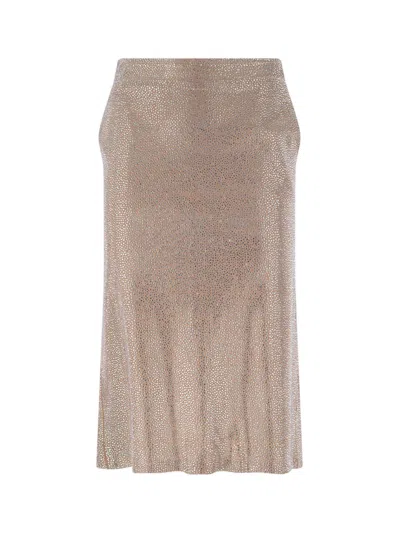 GIUSEPPE DI MORABITO MIDI SKIRT WITH RHINESTONES