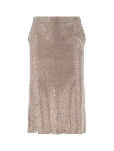 GIUSEPPE DI MORABITO MIDI SKIRT WITH RHINESTONES