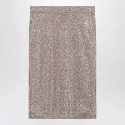 GIUSEPPE DI MORABITO GIUSEPPE DI MORABITO  MIDI SKIRT WITH SILVER RHINESTONES