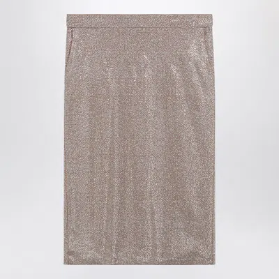 Giuseppe Di Morabito Midi Skirt With Silver Rhinestones