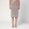 Giuseppe Di Morabito Crystal-embellished Midi Skirt In Metal