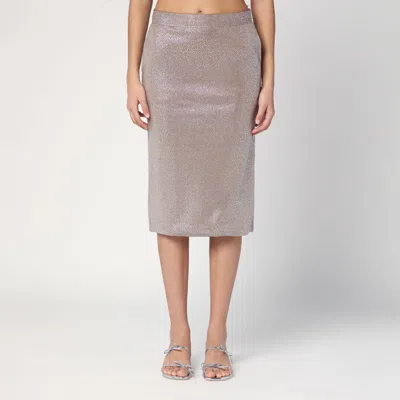 Giuseppe Di Morabito Crystal-embellished Midi Skirt In Metal