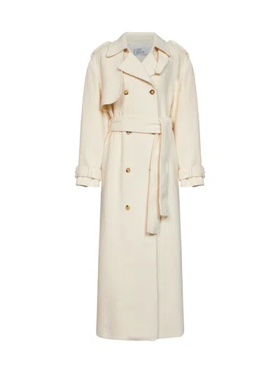 Giuseppe Di Morabito Double-breasted Belted Trench Coat In Neutral