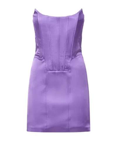 Giuseppe Di Morabito Mini Bustier Dress In Purple