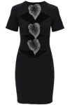 Giuseppe Di Morabito Mini Cut Out Dress With Applied Anthur In Black (black)