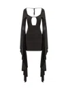 Giuseppe Di Morabito Cut Out Draped Sleeves Mini Dress