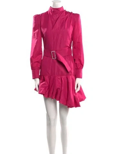 Pre-owned Giuseppe Di Morabito Mock Neck Mini Dress In Pink