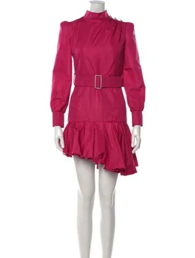 Pre-owned Giuseppe Di Morabito Mock Neck Mini Dress In Pink