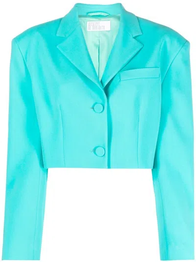 Giuseppe Di Morabito Notched-collar Cropped Blazer In Blue