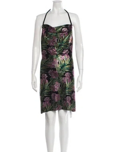 Pre-owned Giuseppe Di Morabito Nylon Mini Dress In Green