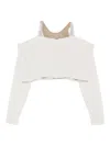 Giuseppe Di Morabito Off-shoulder Button-up Cardigan In Neutral