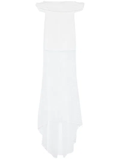 Giuseppe Di Morabito Off-shoulder Lace Maxi Dress In White