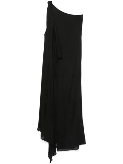 Giuseppe Di Morabito One-shoulder Lo9ng Dress In Black