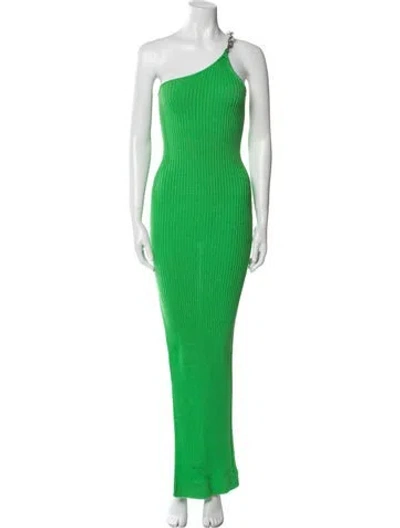 Pre-owned Giuseppe Di Morabito One-shoulder Long Dress In Green