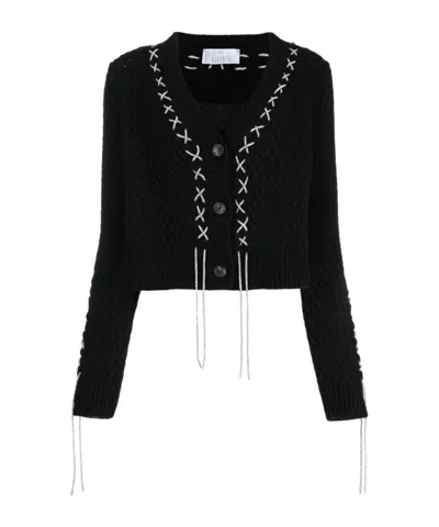 Giuseppe Di Morabito Open-knit Merino-cashmere Jumper In Black