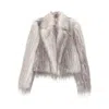 Giuseppe Di Morabito Faux Fur Short Coat In Gray