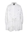 Giuseppe Di Morabito Broderie Anglaise Oversize Shirt In White