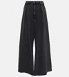Giuseppe Di Morabito Oversized Pleated Wide-leg Jeans In Black