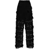 Giuseppe Di Morabito Floral Lace-embroidered Trousers In Black