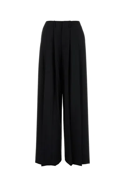GIUSEPPE DI MORABITO BLACK WOOL WIDE-LEG PANT