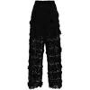 Giuseppe Di Morabito Floral Lace-embroidered Trousers In Black