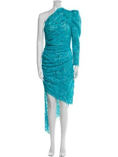 Pre-owned Giuseppe Di Morabito Patterned Long Dress In Blue