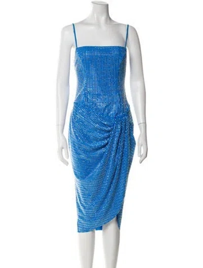 Pre-owned Giuseppe Di Morabito Patterned Midi Length Dress In Blue
